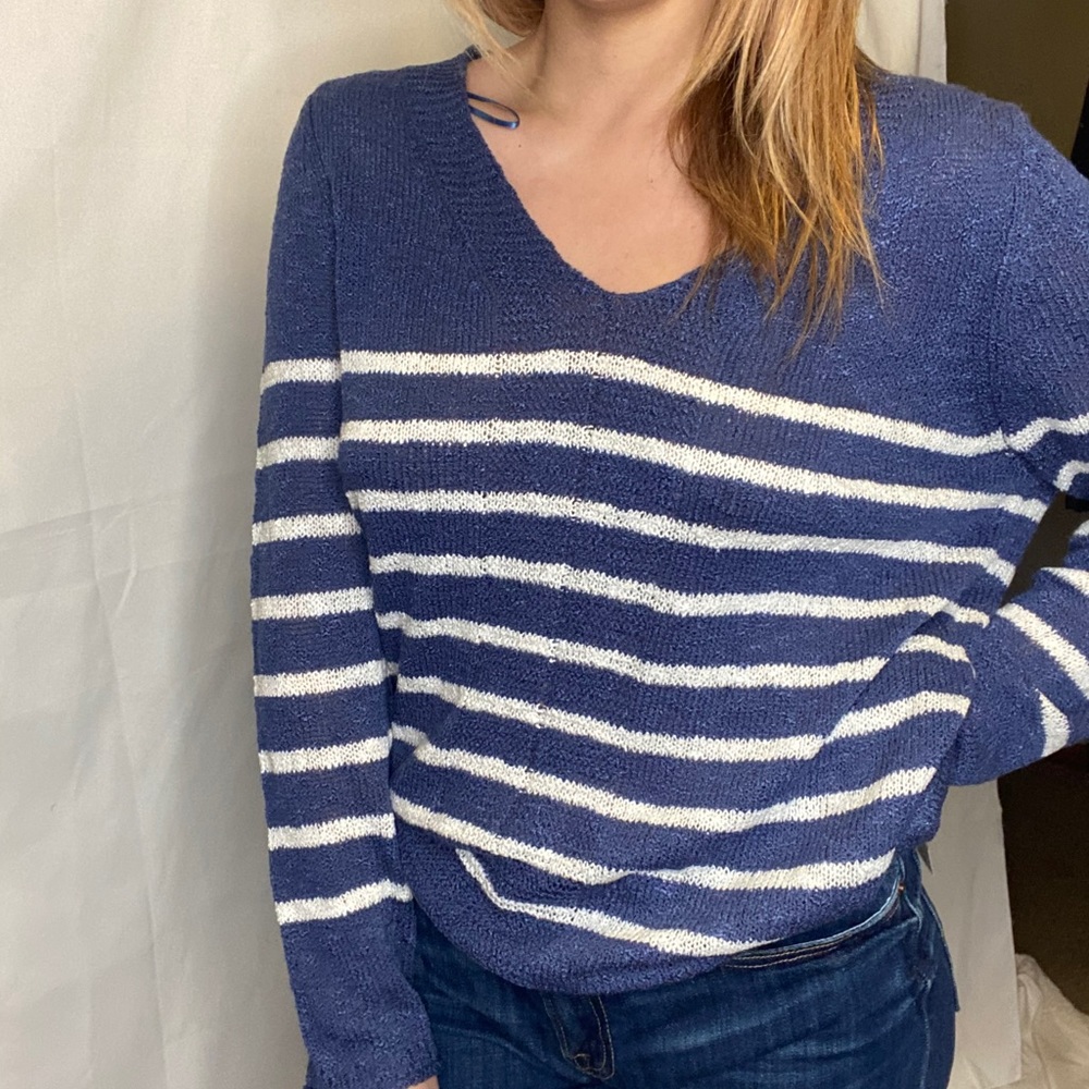 New! Stripped beach sailor blue and white sweater
